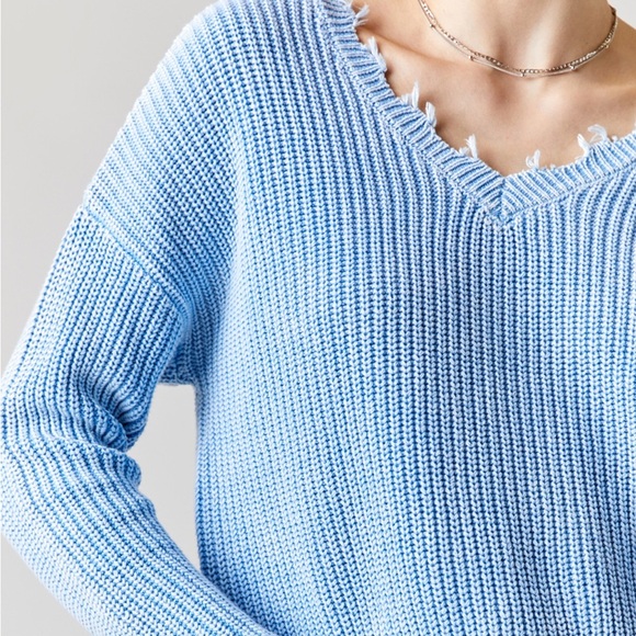 Francesca’s | Davida Distressed Ribbed Sweater size S NWT - Picture 4 of 6